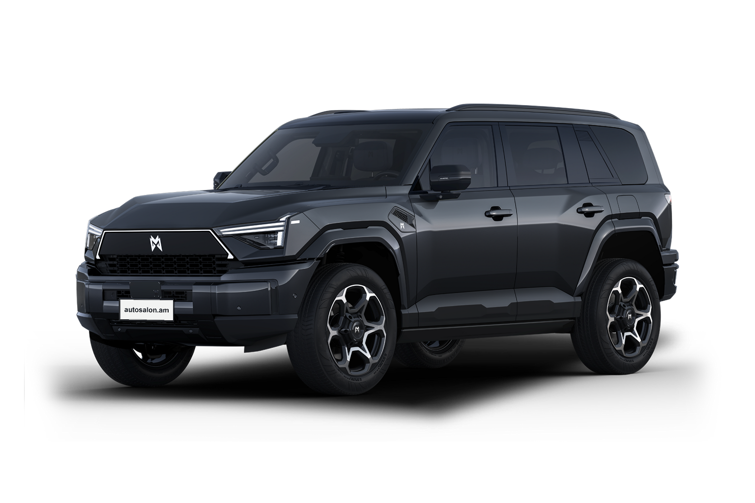 Սև Dongfeng MHERO 817՝ առջևից երեք քառորդ տեսքով, արտադրողի պաշտոնական նկար