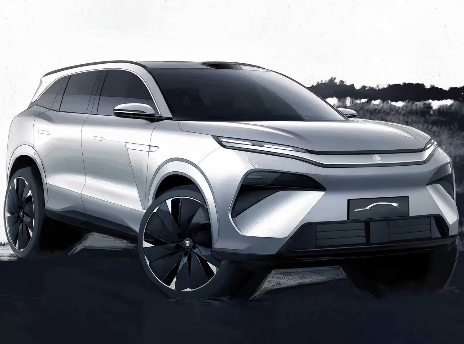 BYD Tang L 670km RWD LiDAR Flagship 2025, առջևից անկյունագծով